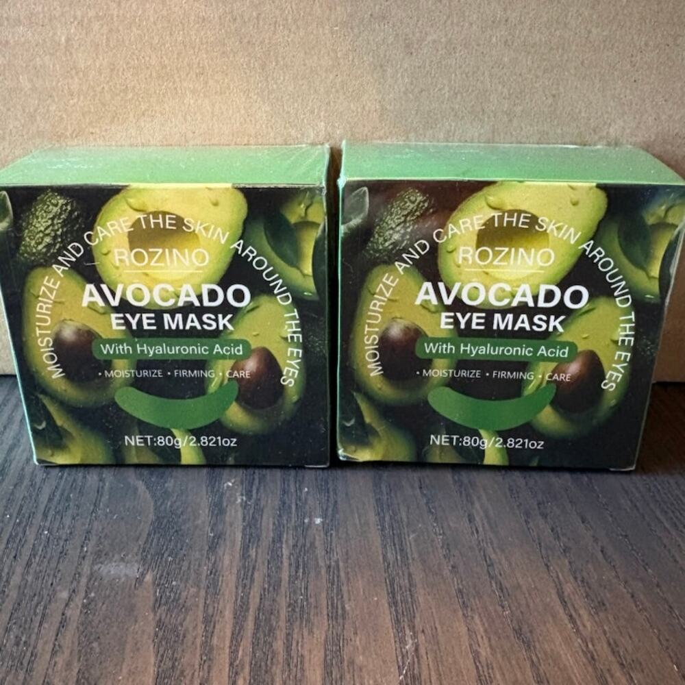 2-Pack Rozino Avocado Eye Mask Hyaluronic Acid Aloe Vera Moisturize 80g